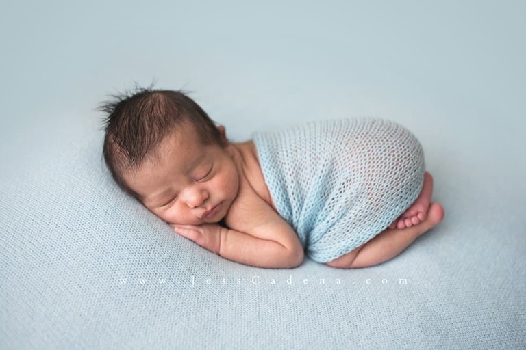 Happy Awake Newborn Baby Photography Studio Bakersfield
