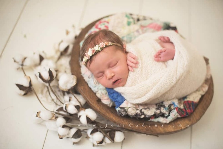 Floral Girl Newborn Photographer Bakersfield