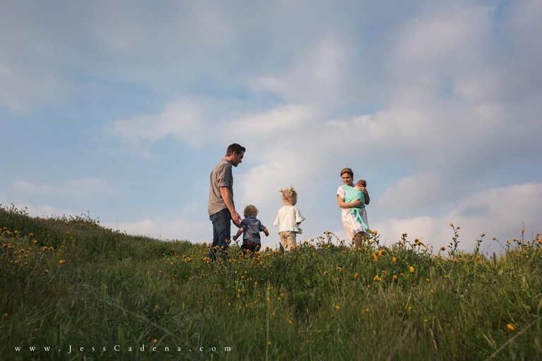 Outdoor newborn session in the wildflowers bakersfield