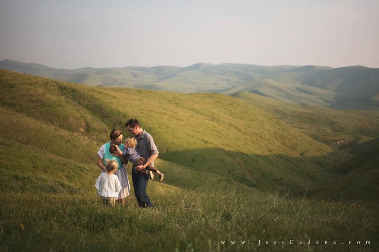Outdoor newborn session in the wildflowers bakersfield