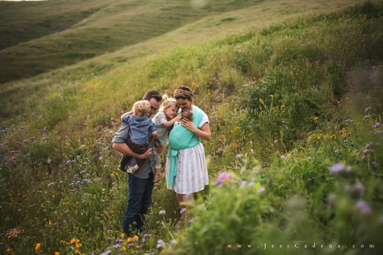 Outdoor newborn session in the wildflowers bakersfield
