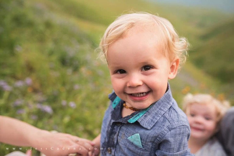 Outdoor newborn session in the wildflowers bakersfield
