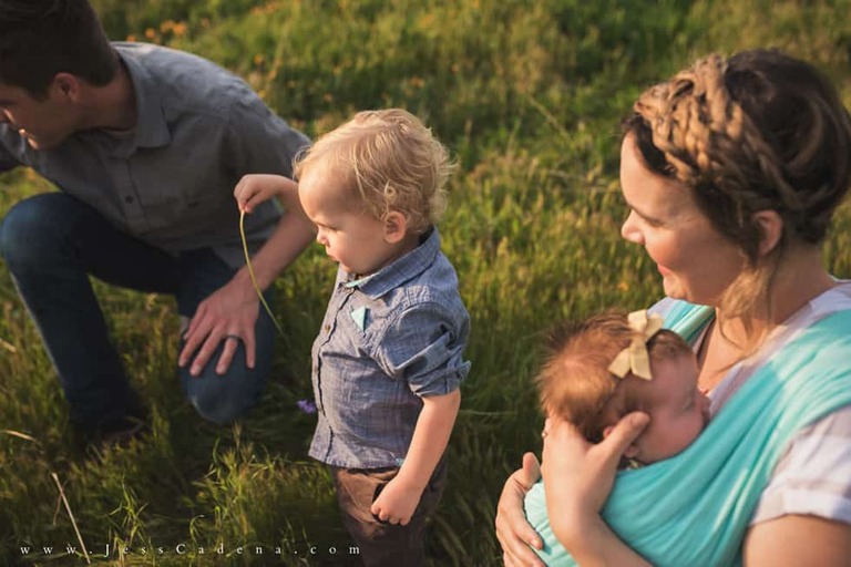 Outdoor newborn session in the wildflowers bakersfield