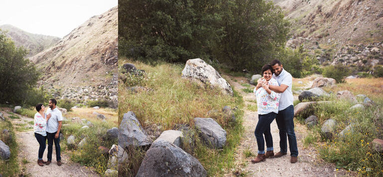 Husband and wife photography session Bakersfield mountains