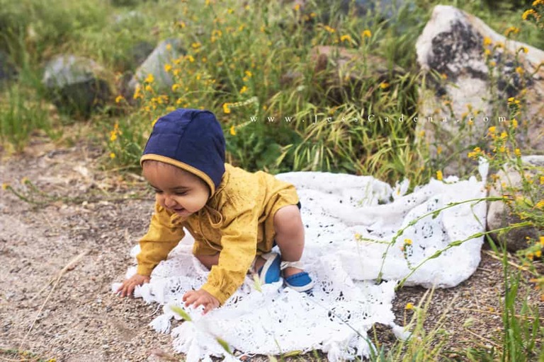 First Birthday session in the Bakersfield wildflowers