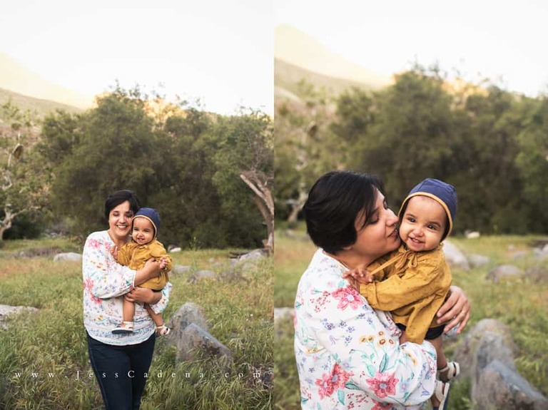 Mommy and baby photos Bakersfield mountains wildflowers