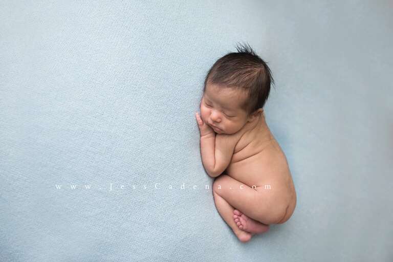 Happy Awake Newborn Baby Photography Studio Bakersfield