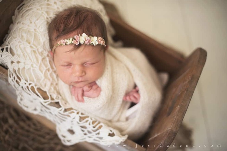 Floral Girl Newborn Photographer Bakersfield