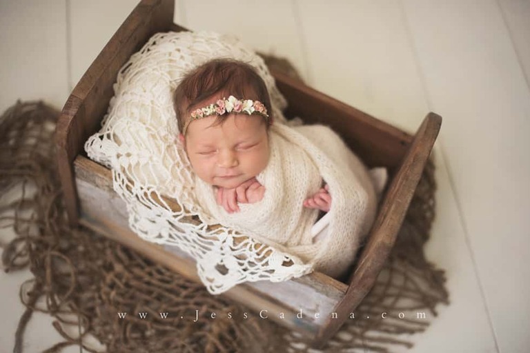 Floral Girl Newborn Photographer Bakersfield