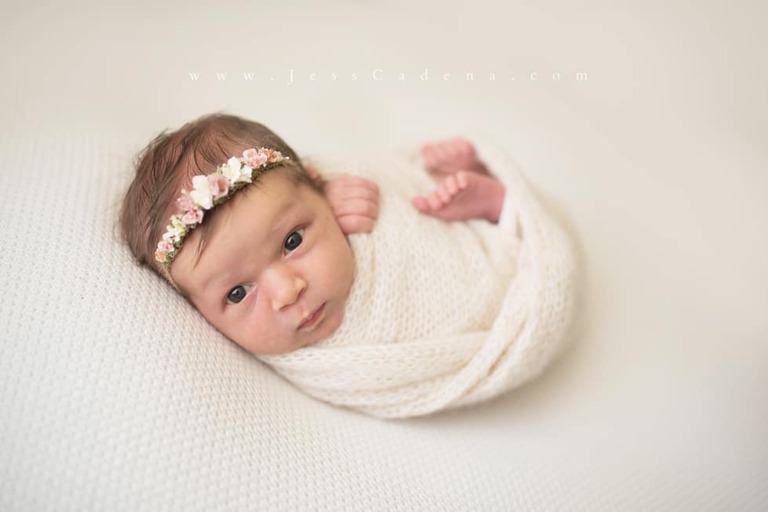 Floral Girl Newborn Photographer Bakersfield