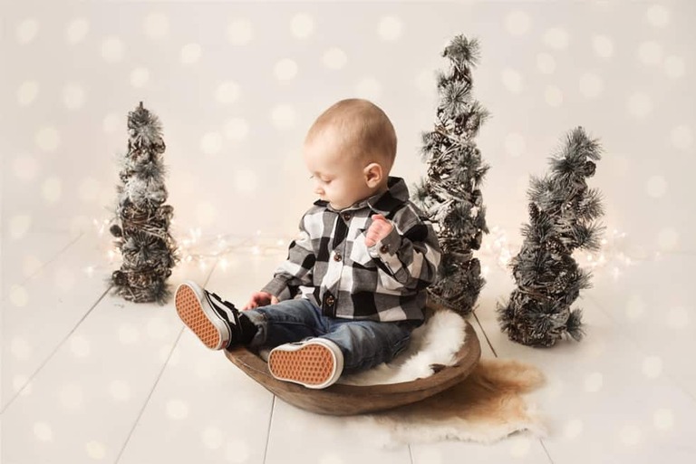 Studio Christmas Session Bakersfield Baby Photographer