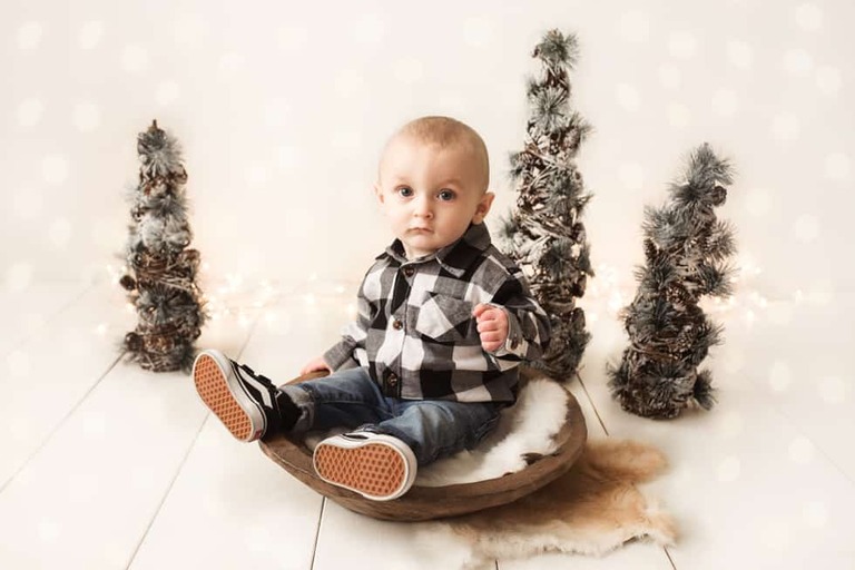 Studio Christmas Session Bakersfield Baby Photographer