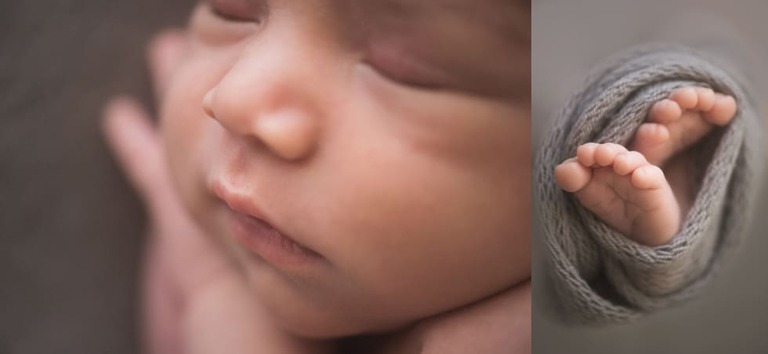 Newborn and family session, lumberjack and pine