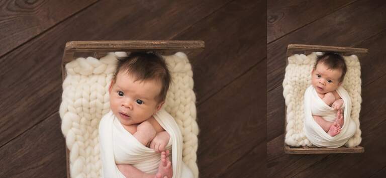 Bakersfield Newborn Photogarpher Buffalo Plaid Neutral Set