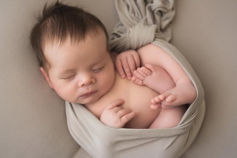 Bakersfield Newborn Photogarpher Buffalo Plaid Neutral Set