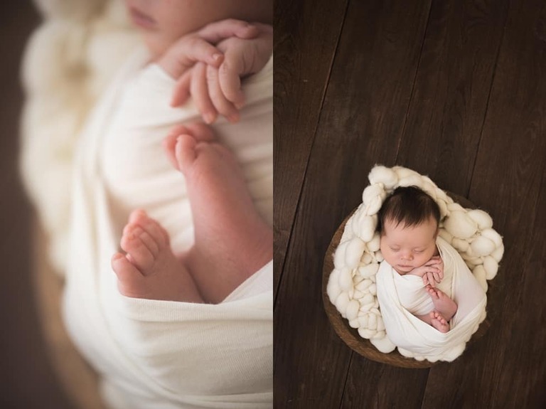 Bakersfield Newborn Photogarpher Buffalo Plaid Neutral Set