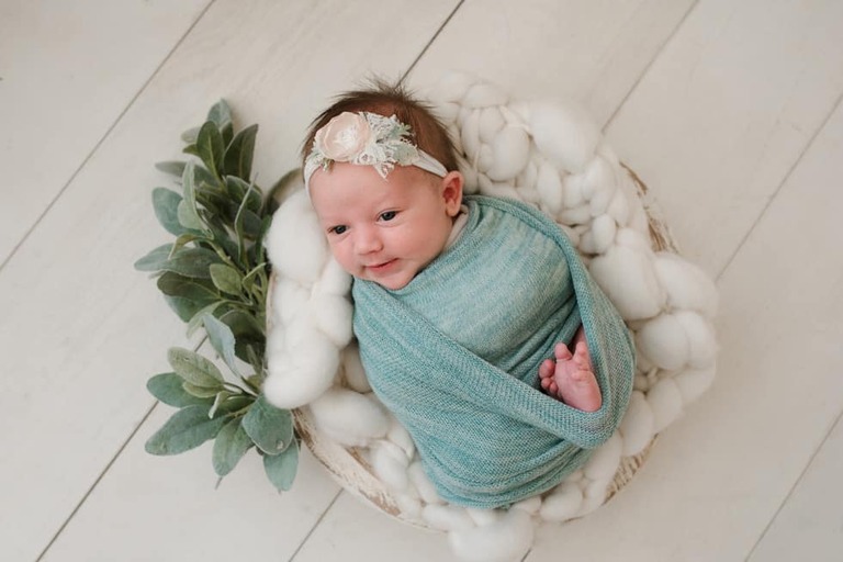 Sweetest little lady, newborn session Bakersfield photographer