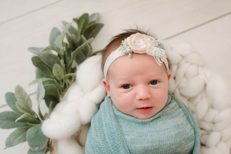 Sweetest little lady, newborn session Bakersfield photographer
