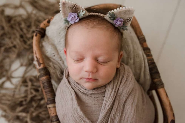 Sweetest little lady, newborn session Bakersfield photographer