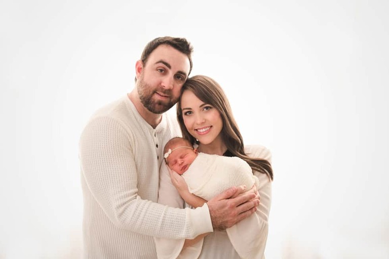 In Home Lifestyle Newborn Session Posed