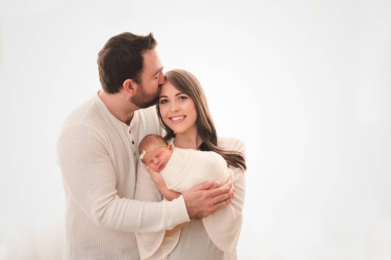 In Home Lifestyle Newborn Session Posed