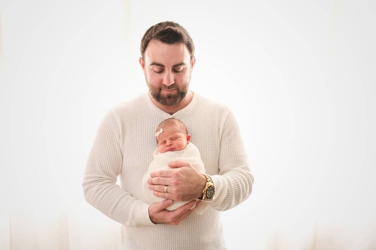 In Home Lifestyle Newborn Session Posed