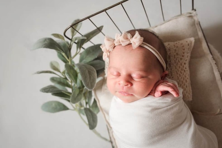 In Home Lifestyle Newborn Session Posed