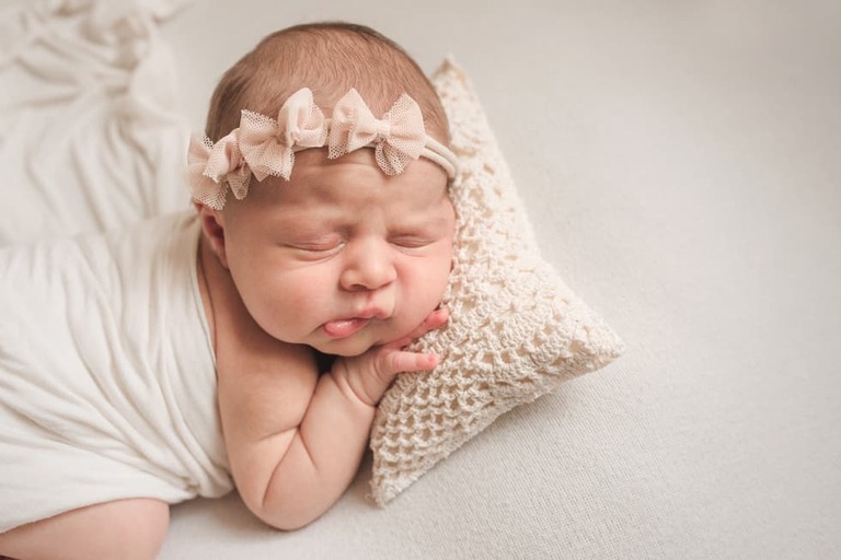 In Home Lifestyle Newborn Session Posed