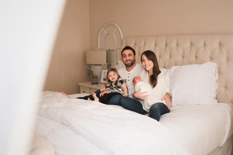 In Home Lifestyle Newborn Session Posed